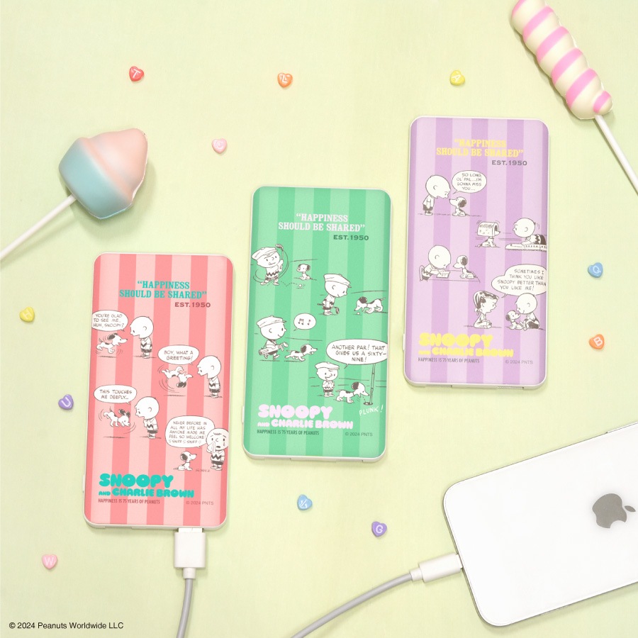 ピーナッツ スヌーピー  USB / USB Type-C 4000mAh リチウムイオンポリマー充電器 2.1A