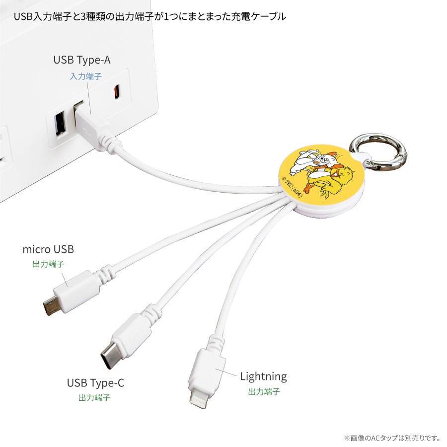 トムとジェリー マルチ充電ケーブル