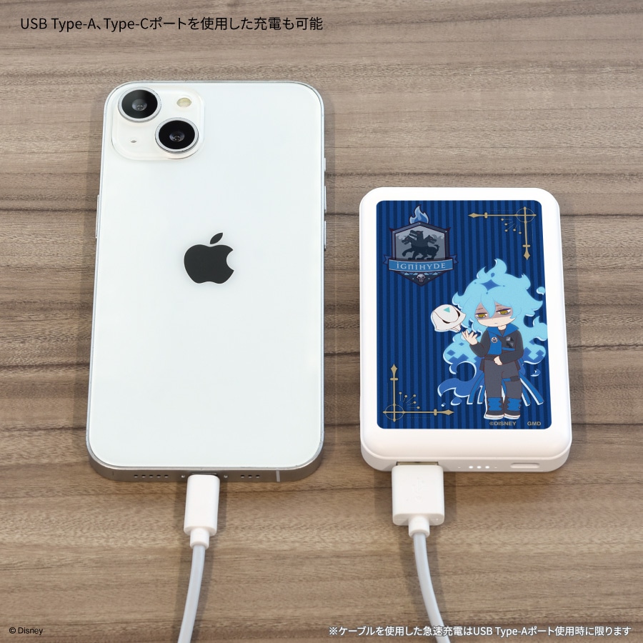 2026年1月下旬発売予定　ディズニー ツイステッドワンダーランド MagSafe 対応 ワイヤレスリチウム充電器 5000mAh