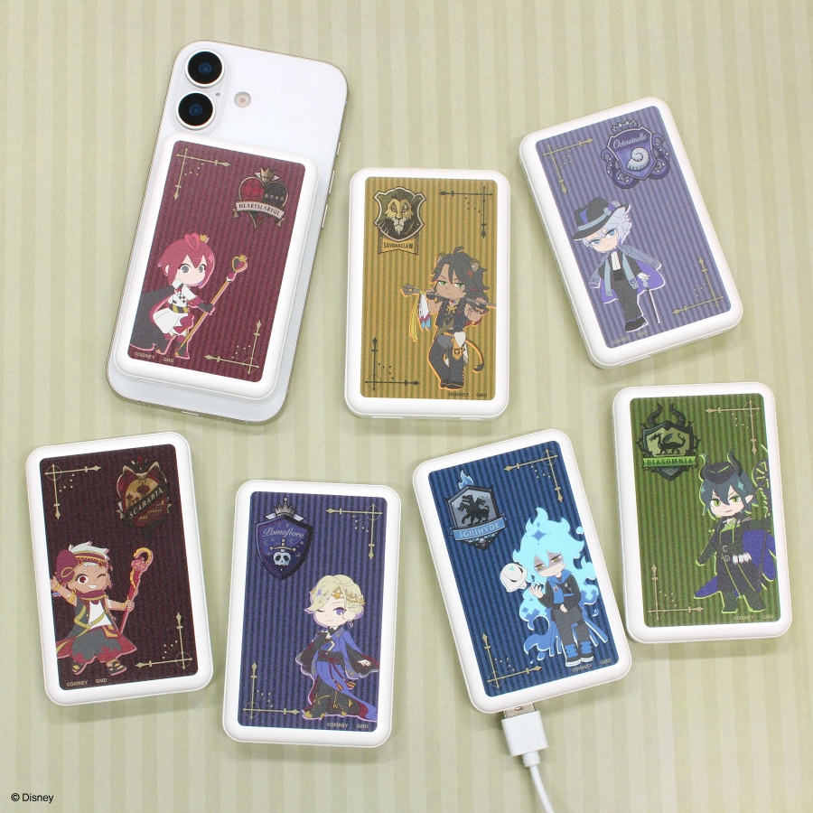 2026年1月下旬発売予定　ディズニー ツイステッドワンダーランド MagSafe 対応 ワイヤレスリチウム充電器 5000mAh