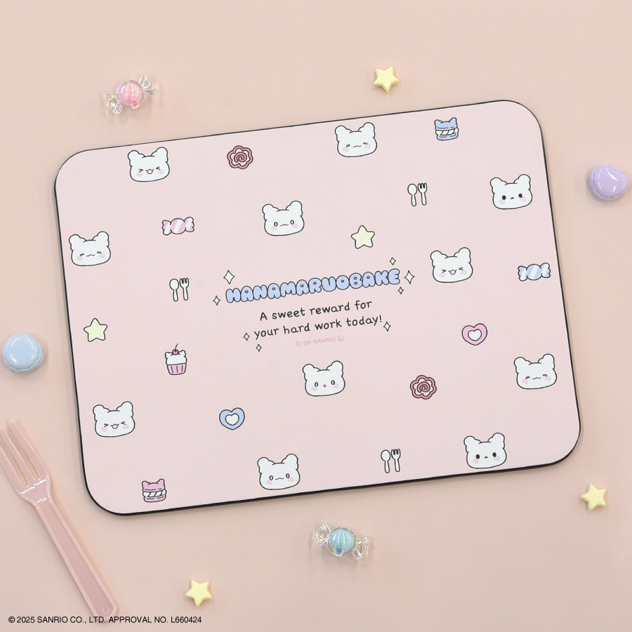 はなまるおばけ パステルスイーツポップデザイン マウスパッド