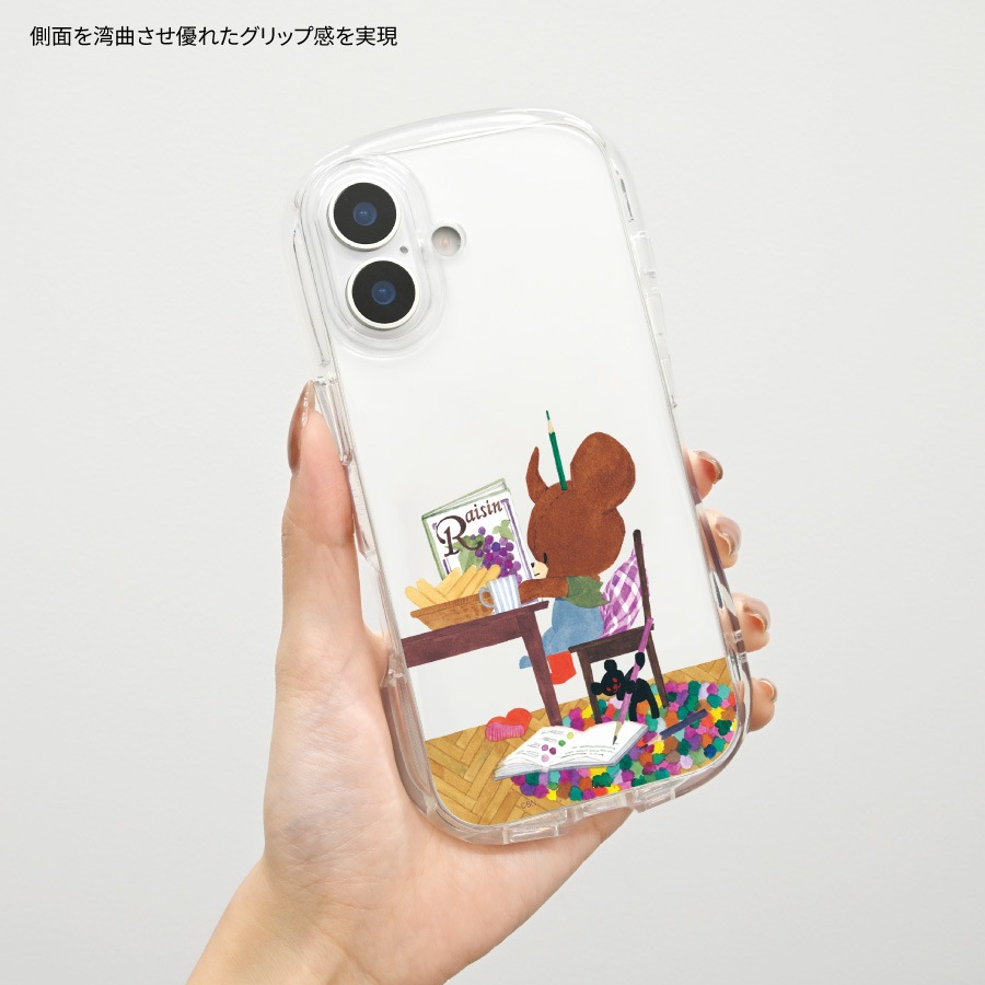 くまのがっこう iPhone17 対応 クリスタルクリアケース