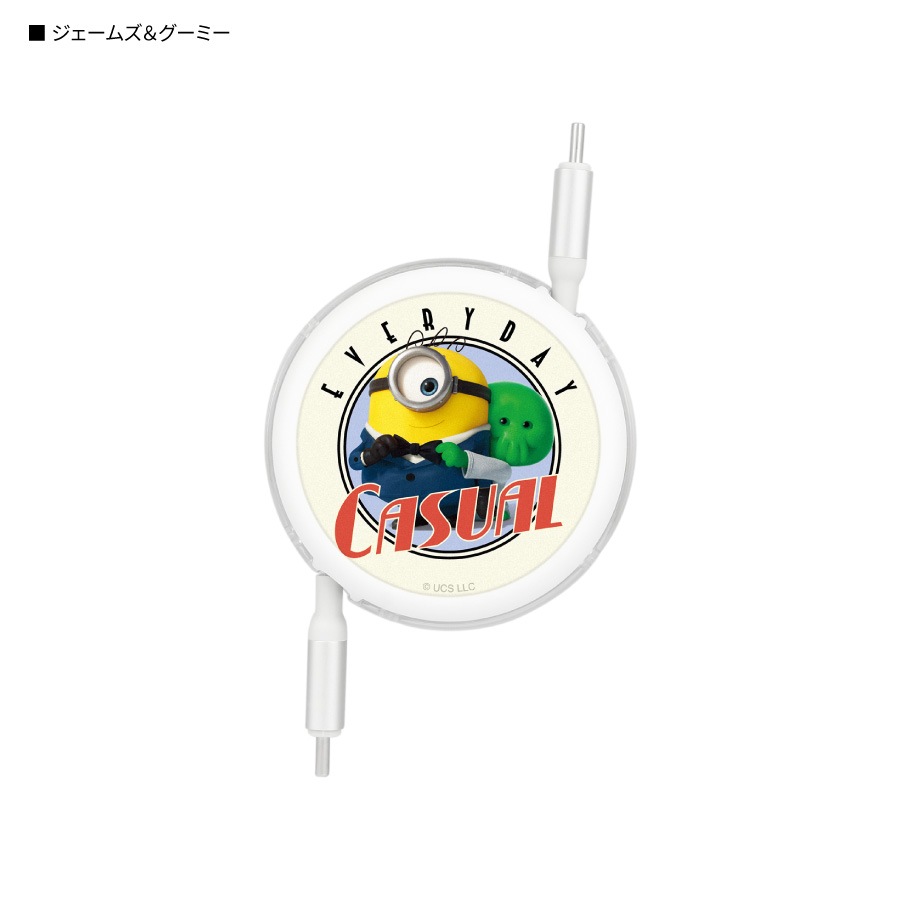 『ミニオンズ&モンスターズ』シリーズ PD60W 対応 USB2.0 リール式 Type-C ケーブル