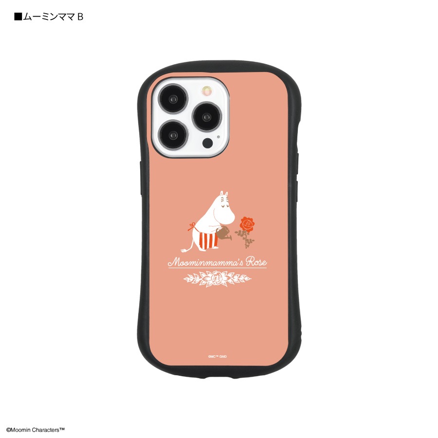 ムーミン 【Moominmamma's Rose】 iPhone13 Pro対応 ハイブリッドガラスケース