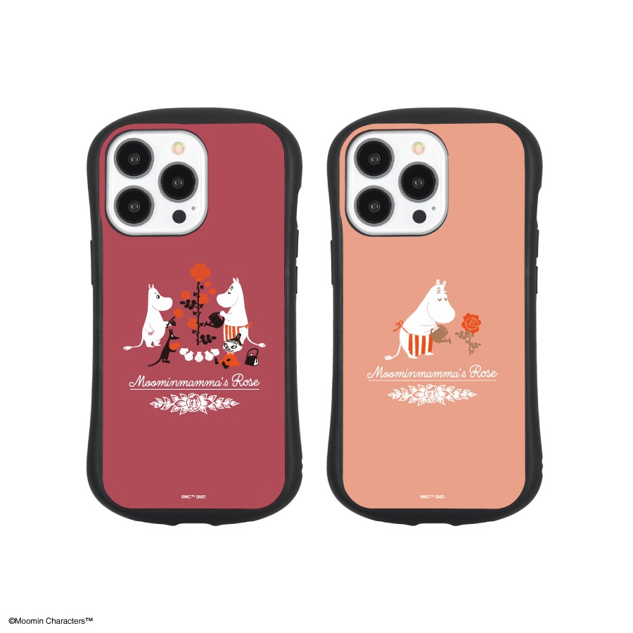 ムーミン 【Moominmamma's Rose】 iPhone13 Pro対応 ハイブリッドガラスケース