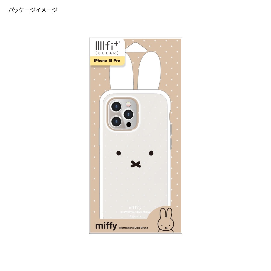 ミッフィー フレーム IIIIfit Clear iPhone15 Pro 対応 ケース