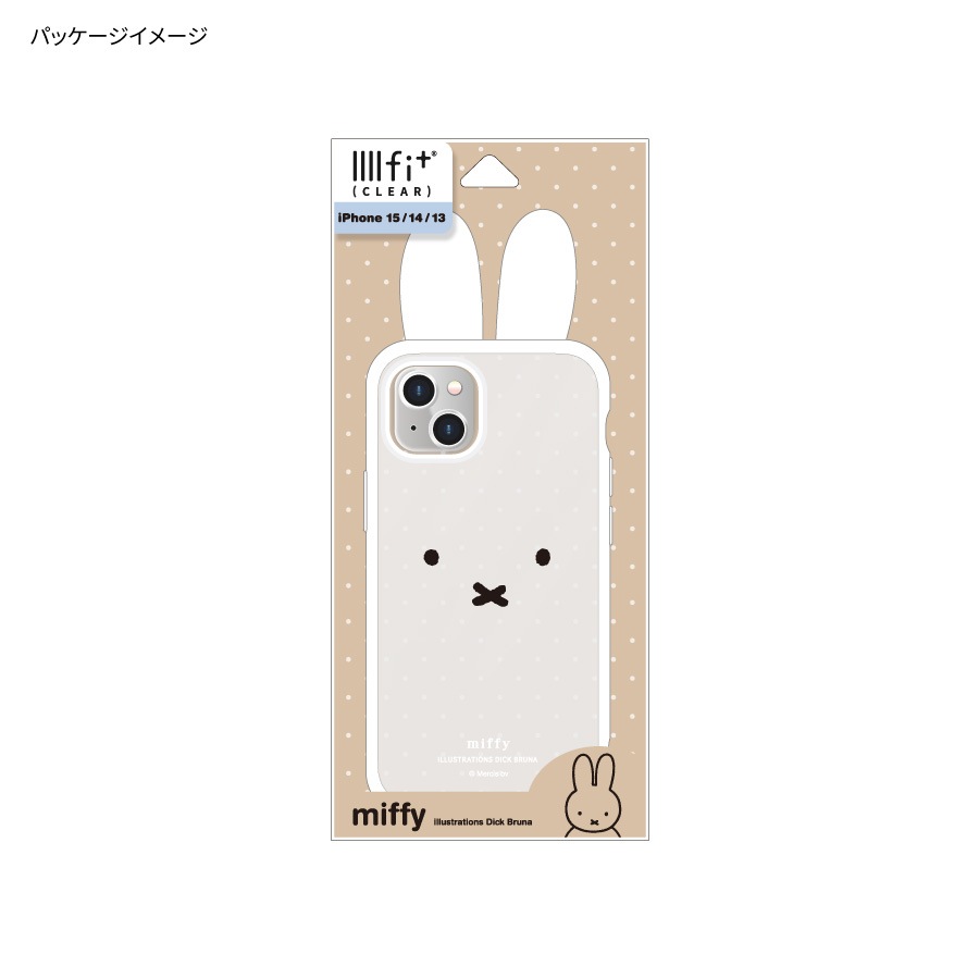 ミッフィー フレーム IIIIfit Clear iPhone15 / 14 / 13 対応 ケース