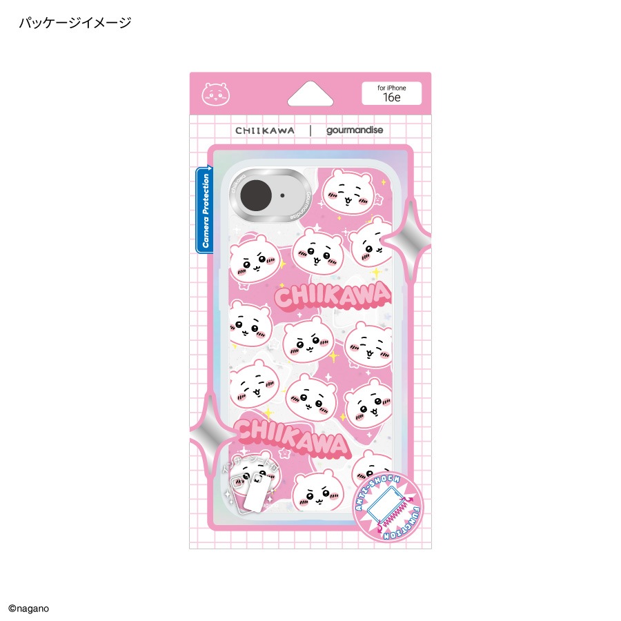 はちわれ ちいかわ フレーム IIIIfit Clear iPhone16対応ケース（ハチワレ