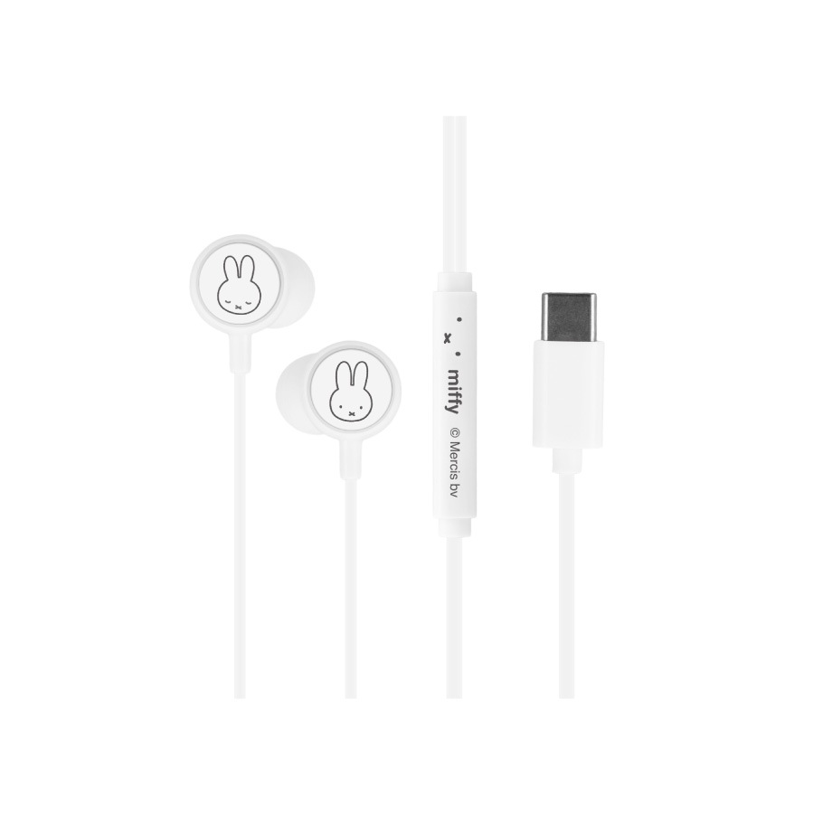 ミッフィー リモコンマイク付き USB Type-C ステレオイヤホン