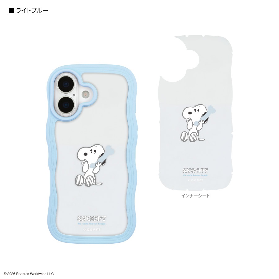 ピーナッツ スヌーピー iPhone17 対応 うねうねフレームケース