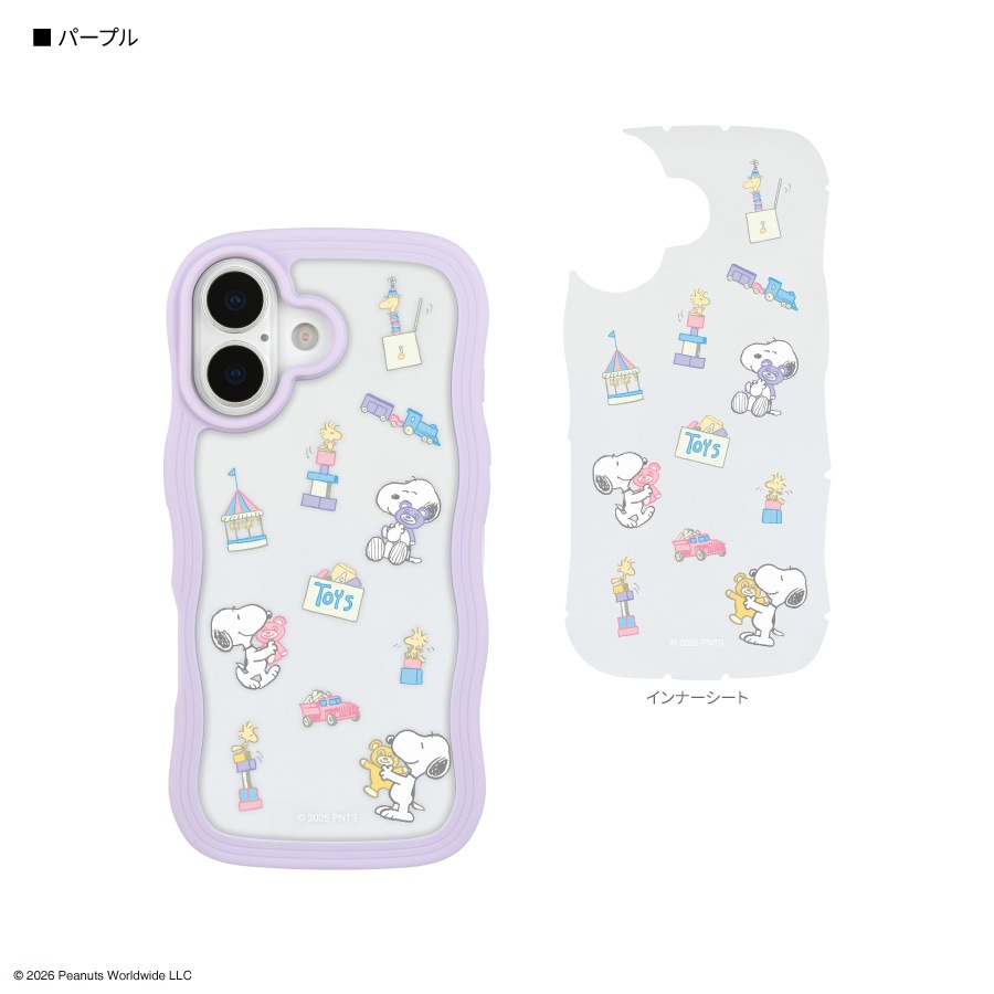 ピーナッツ スヌーピー iPhone17 対応 うねうねフレームケース