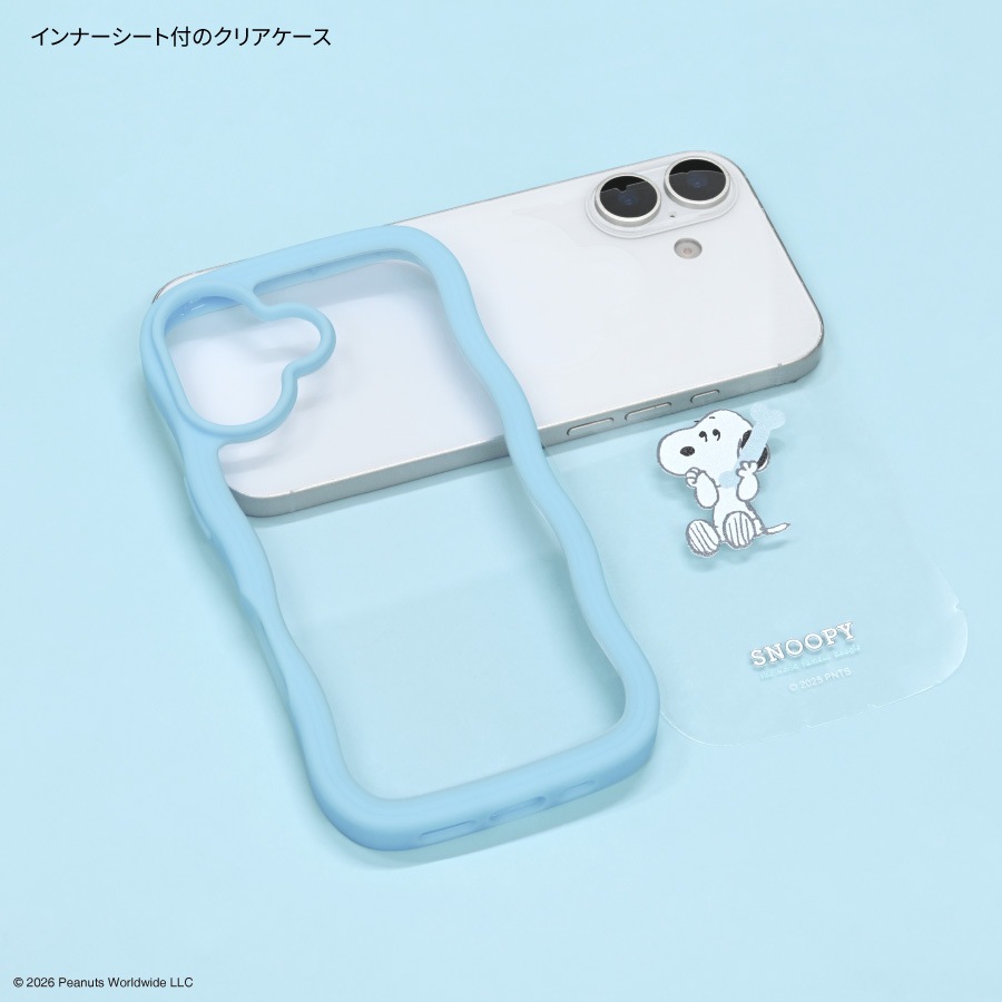 ピーナッツ スヌーピー iPhone17 対応 うねうねフレームケース