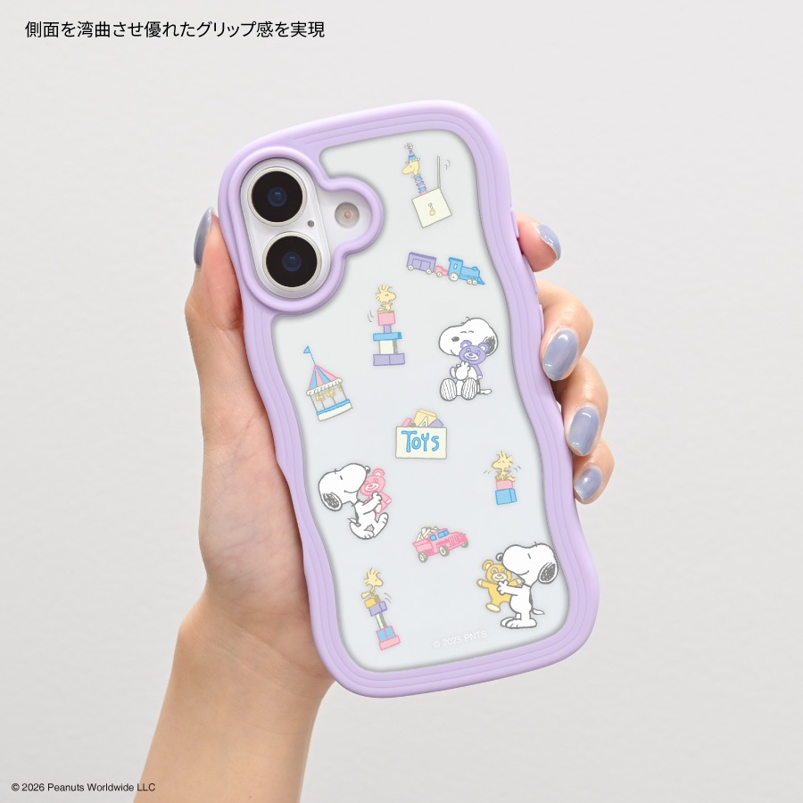 ピーナッツ スヌーピー iPhone17 対応 うねうねフレームケース