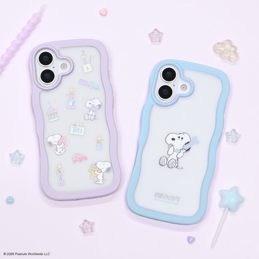 ピーナッツ スヌーピー iPhone17 対応 うねうねフレームケース