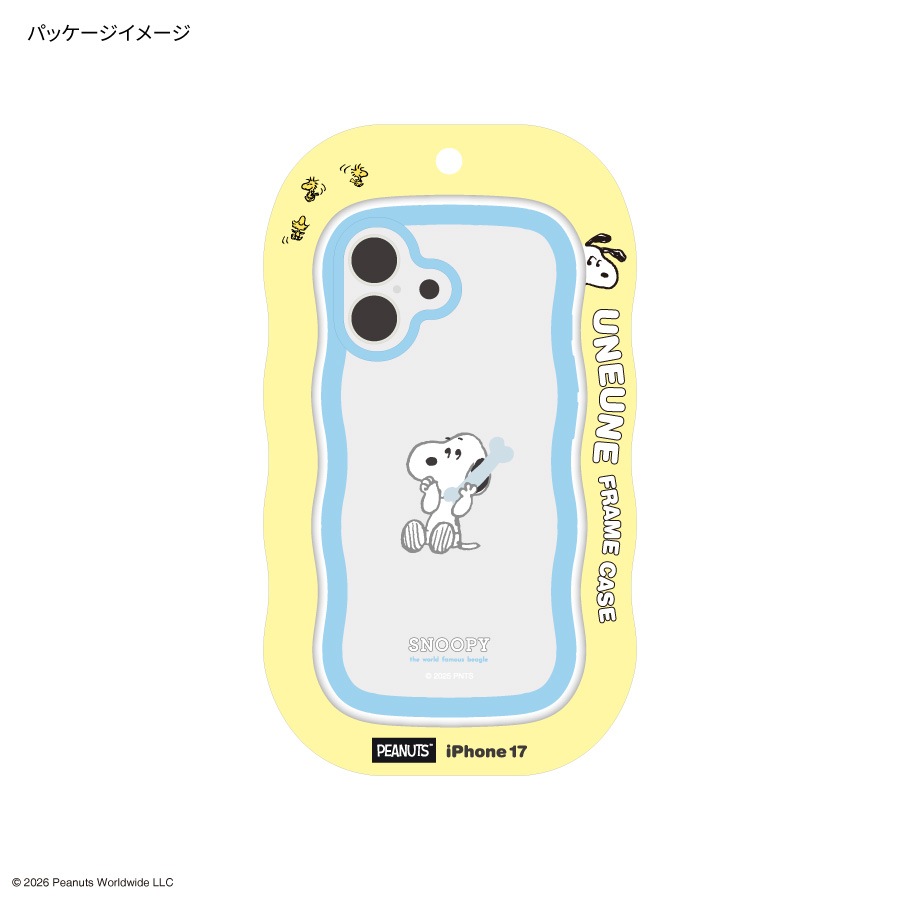 ピーナッツ スヌーピー iPhone17 対応 うねうねフレームケース