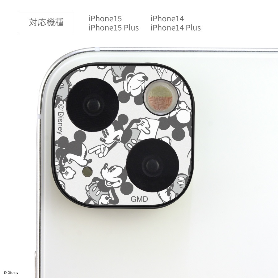 ディズニーキャラクター、ピクサーキャラクター ／ iPhone 15 / 15 Plus / 14 / 14 Plus 対応 カメラカバー