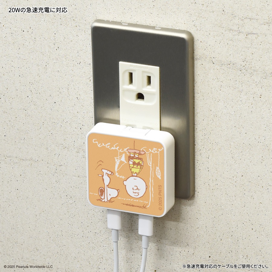 ピーナッツ スヌーピー USB Type-C ACアダプタ