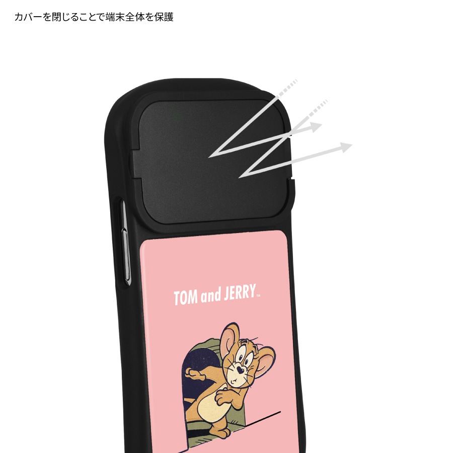 トムとジェリー iPhone14 / 14 Pro / 13 / 13 Pro / 12 / 12 Pro 対応 ハイブリッドガラスケース