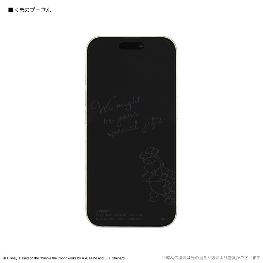 ディズニーキャラクター ／ iPhone 16 / 15 / 15 Pro / 14 / 14 Pro / 13 / 13 Pro 対応 ガラススクリーンプロテクター