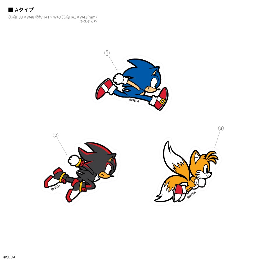 4月下旬発売予定 ソニック・ザ・ヘッジホッグ モバイルステッカー