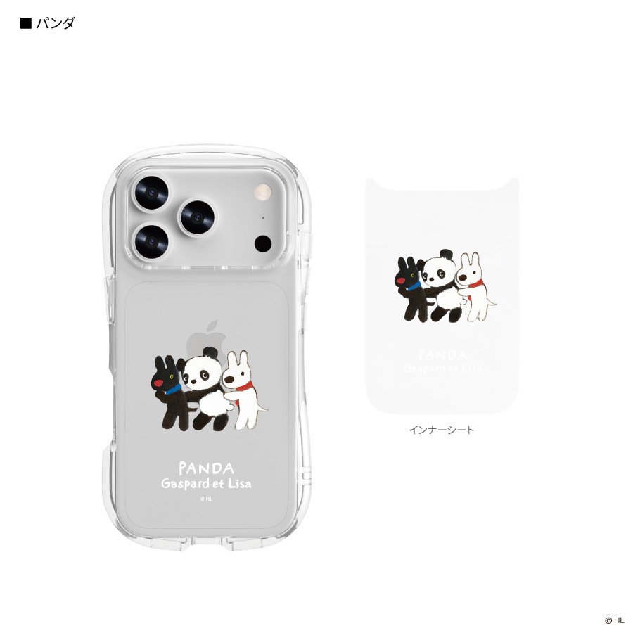 リサとガスパール iPhone17 Pro 対応 クリスタルクリアケース