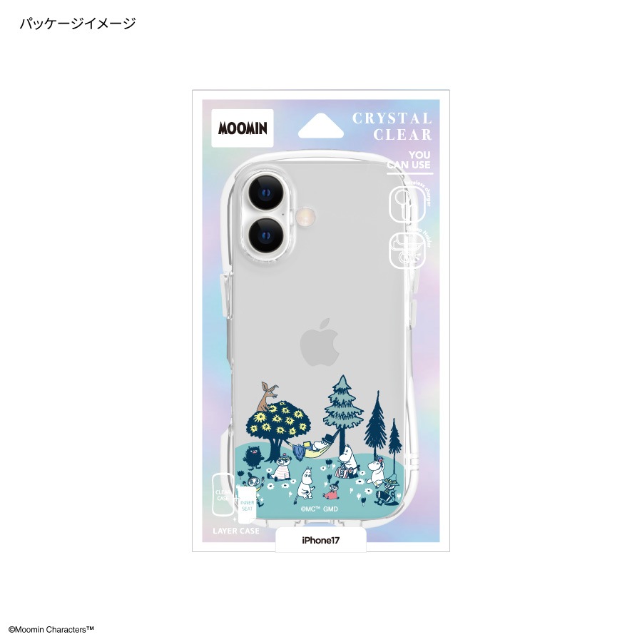 ムーミン iPhone17 対応 クリスタルクリアケース