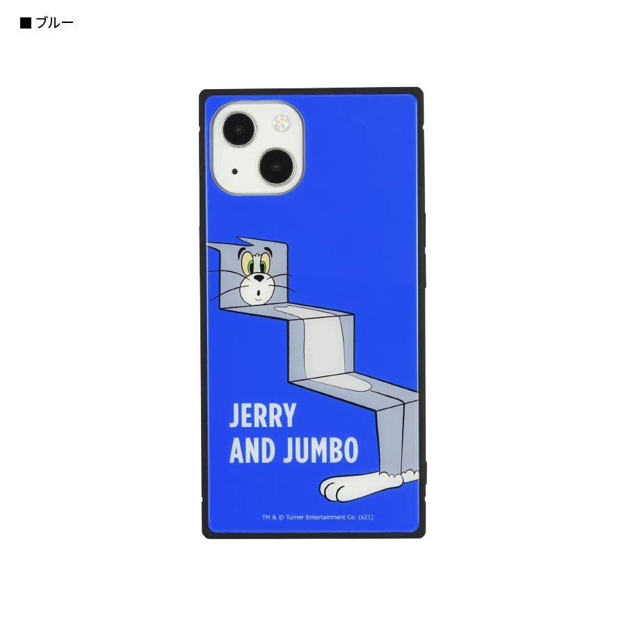 トムとジェリー【FUNNY ART series】 iPhone13対応 スクエアガラスケース