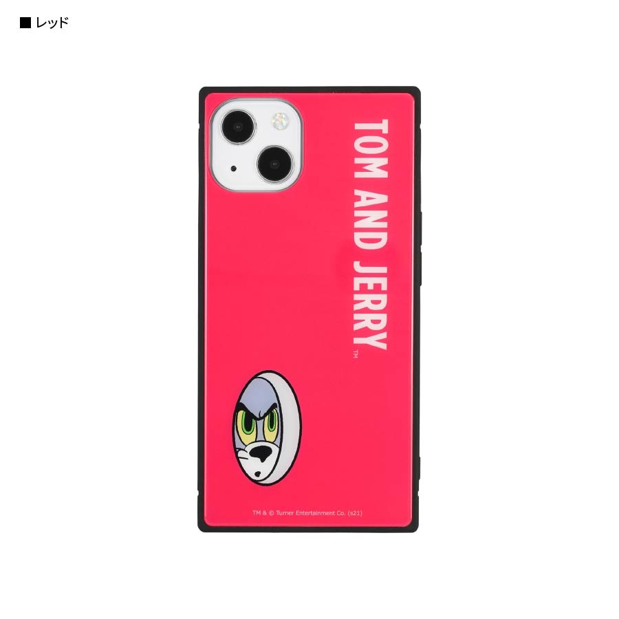 トムとジェリー【FUNNY ART series】 iPhone13対応 スクエアガラスケース