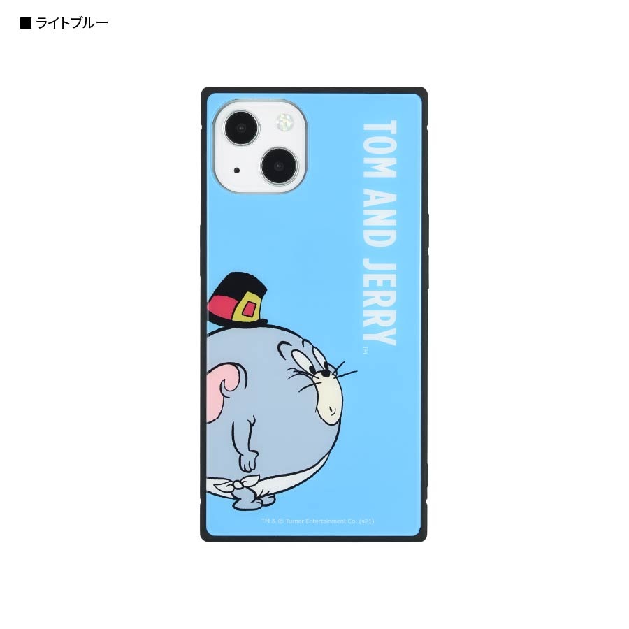 トムとジェリー【FUNNY ART series】 iPhone13対応 スクエアガラスケース