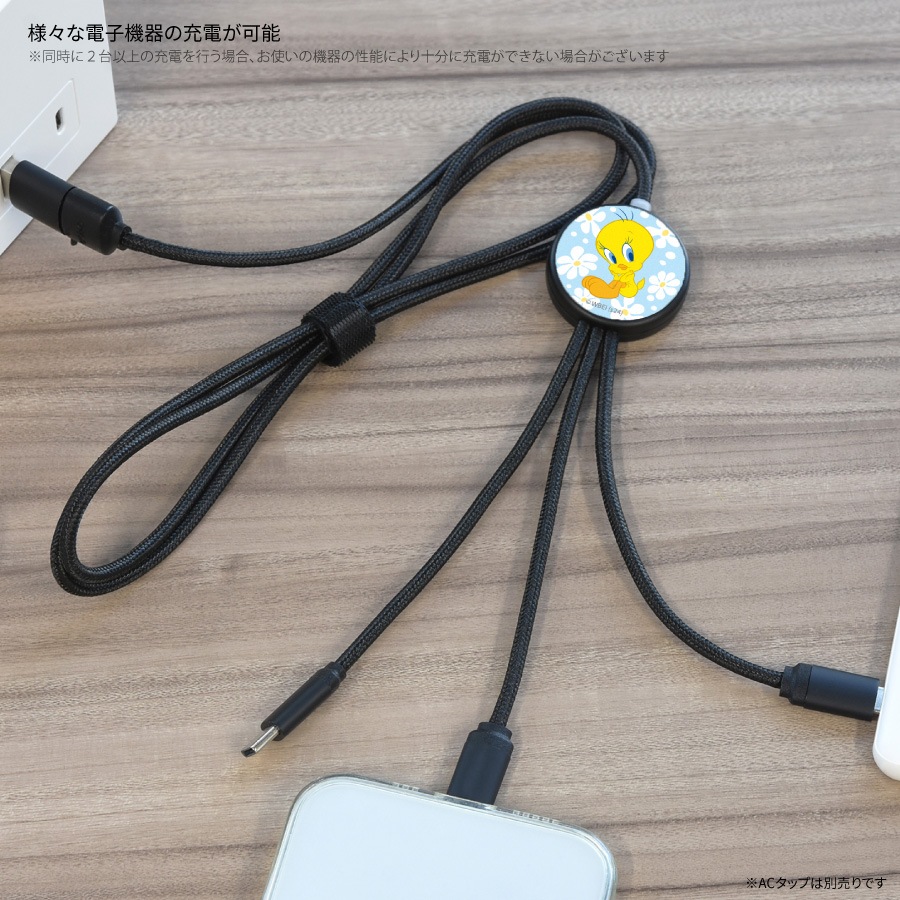 ルーニー・テューンズ フラッシュマルチ充電ケーブル