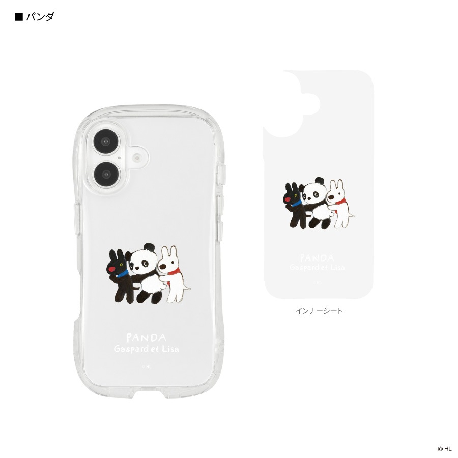 リサとガスパール iPhone16 対応 クリスタルクリアケース