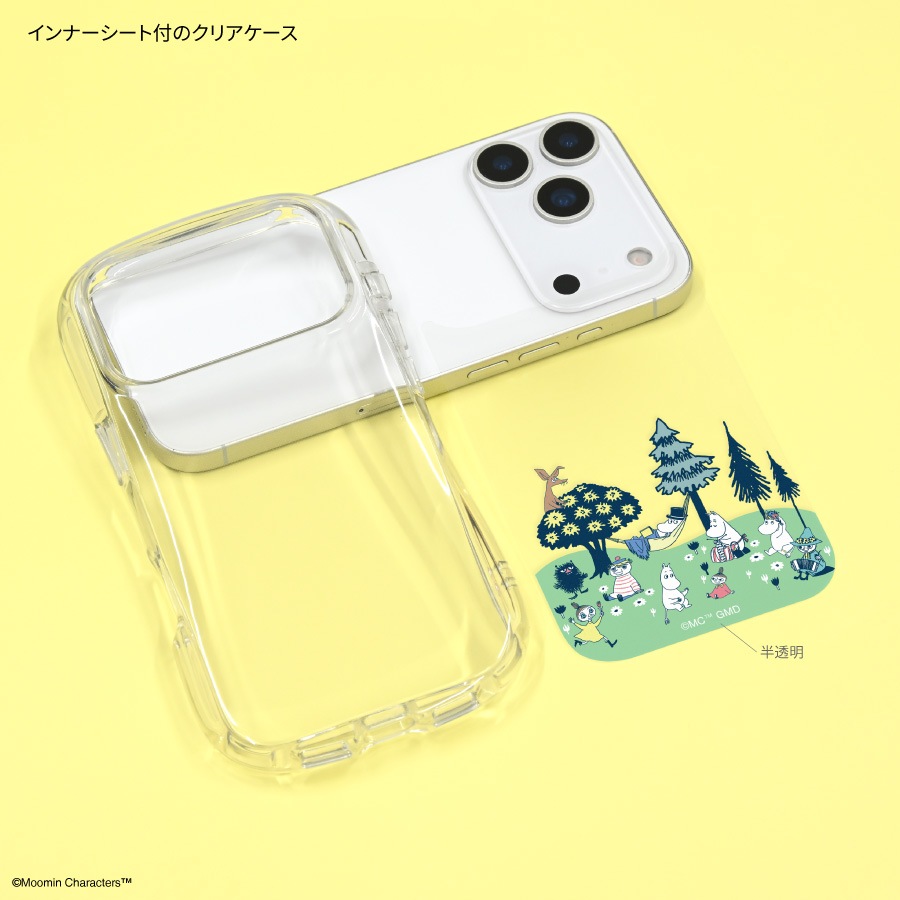 ムーミン iPhone17 Pro 対応 クリスタルクリアケース