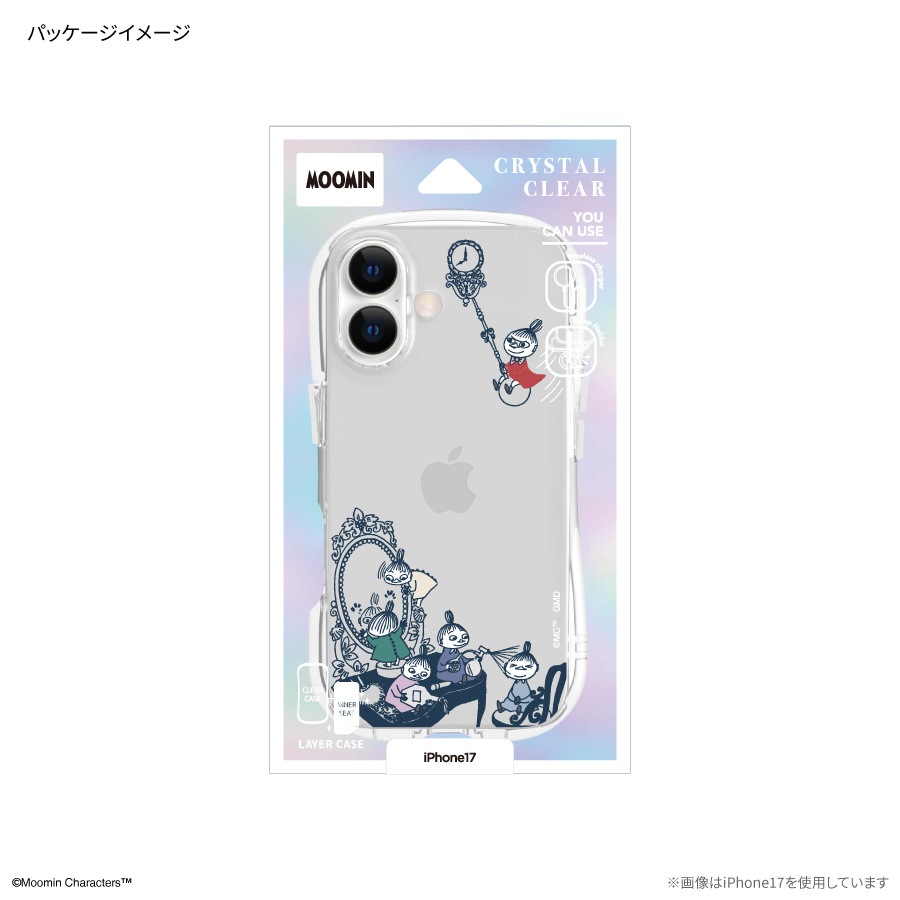 ムーミン iPhone17 Pro 対応 クリスタルクリアケース
