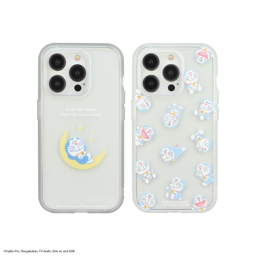 gourmandise ドラえもん iPhone15Pro ケース クリア 透明 月 総