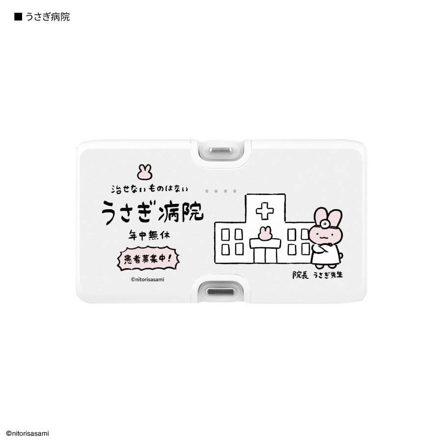 ホワイトタイガーとブラックタイガー Lightning / Type-C コネクタ付き リチウムイオン充電器 4000mAh