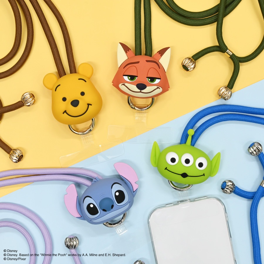 ディズニーキャラクター、ピクサーキャラクター ／ マルチリングプラス マスコットストラップ