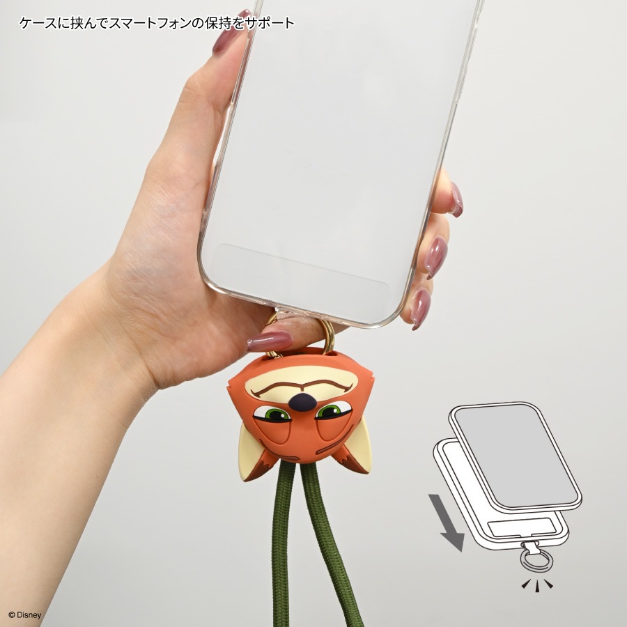 ディズニーキャラクター、ピクサーキャラクター ／ マルチリングプラス マスコットストラップ