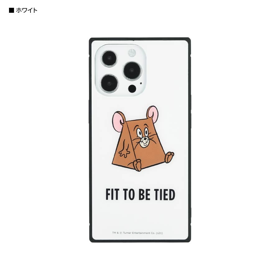 トムとジェリー【FUNNY ART series】 iPhone13 Pro対応 スクエアガラスケース