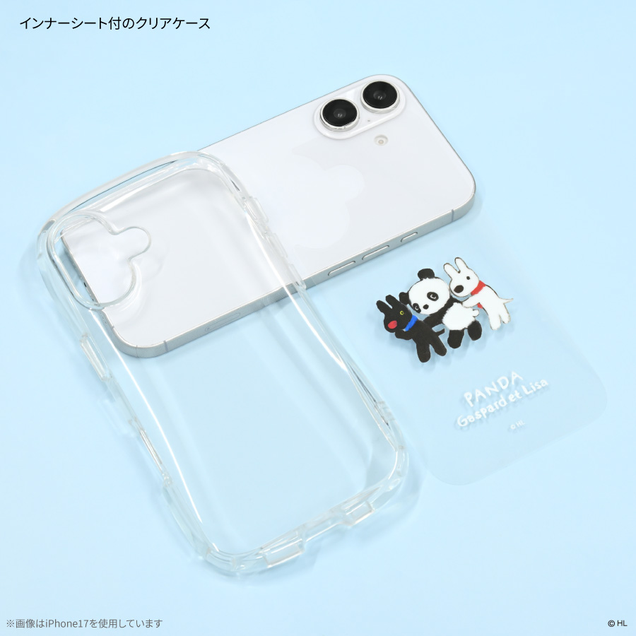 リサとガスパール iPhone16e 対応 クリスタルクリアケース