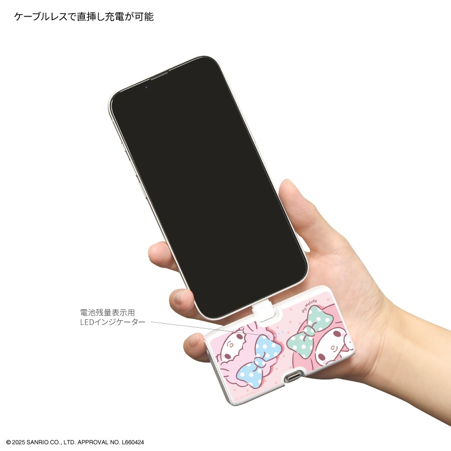 サンリオキャラクターズ Lightning / Type-C コネクタ付き リチウムイオン充電器 4000mAh
