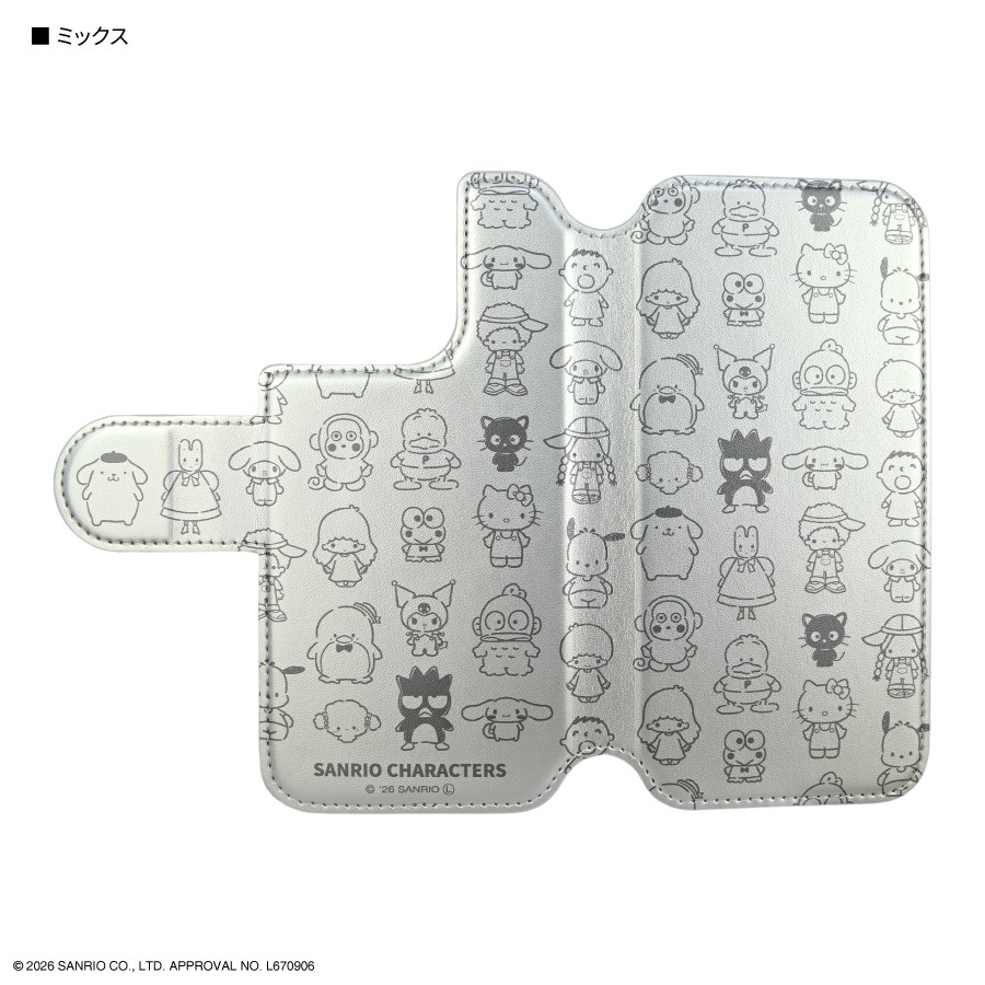 サンリオキャラクターズ iPhone専用 MagSafe 対応 手帳型 スマートフォンカバー