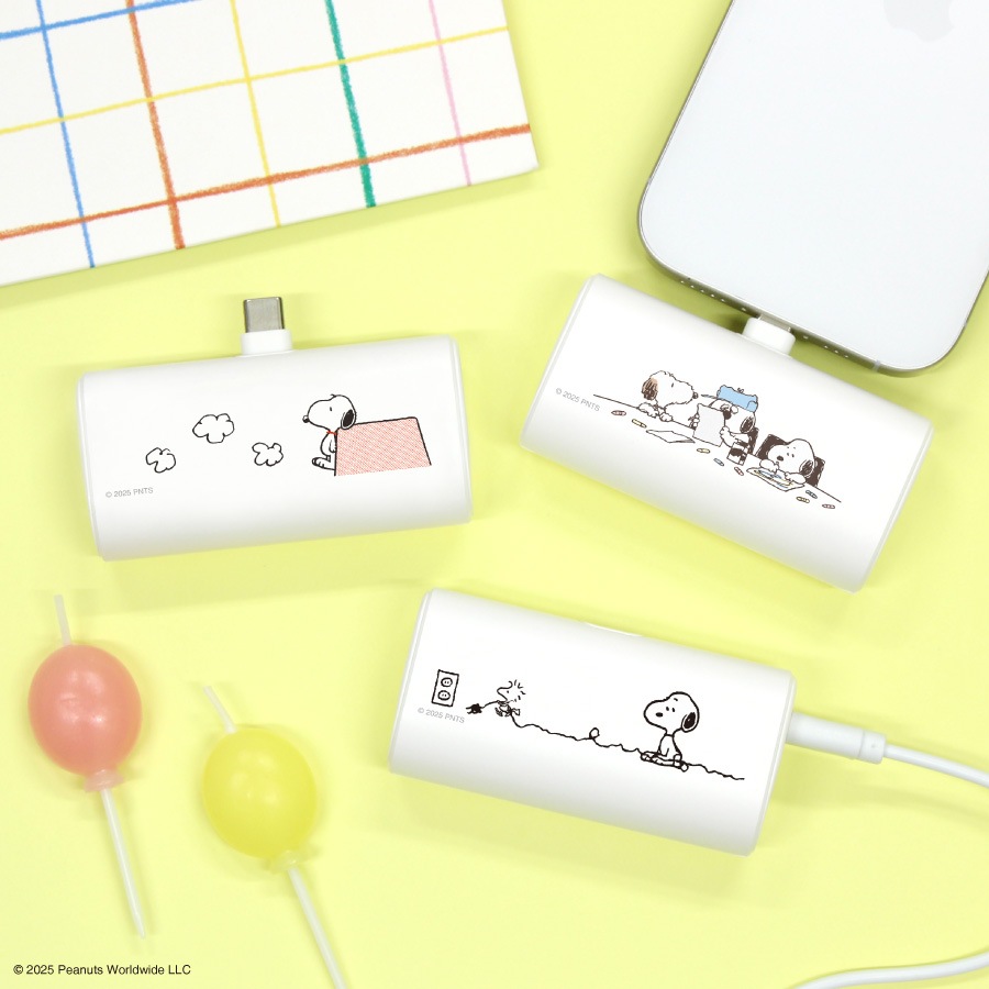 ピーナッツ スヌーピー USB Type-C コネクタ付き リチウムイオン充電器