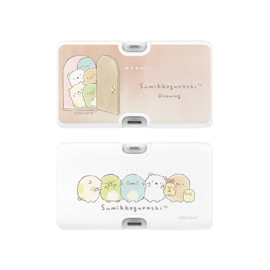 すみっコぐらし すみっコドローイング Lightning / Type-C コネクタ付き リチウムイオン充電器 4000mAh