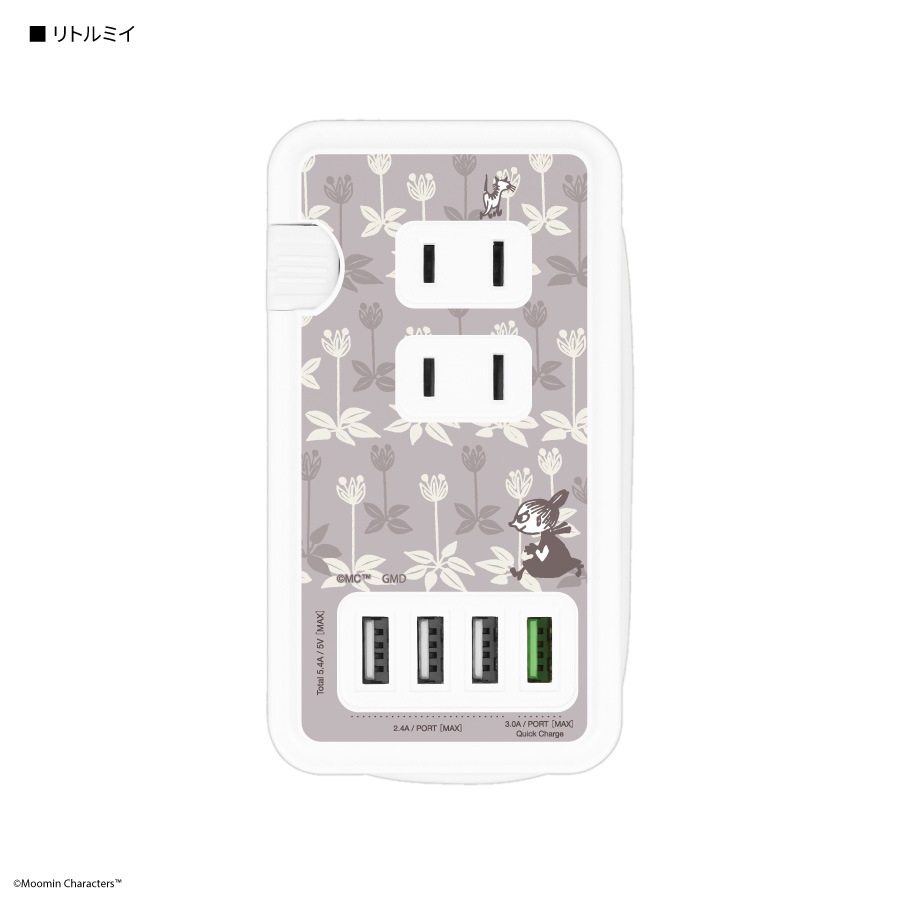 ムーミン USBポート付き ACタップ