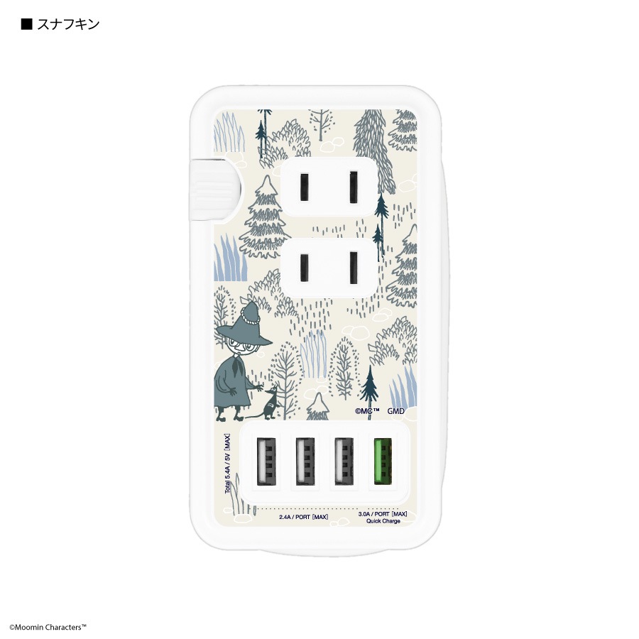 ムーミン USBポート付き ACタップ