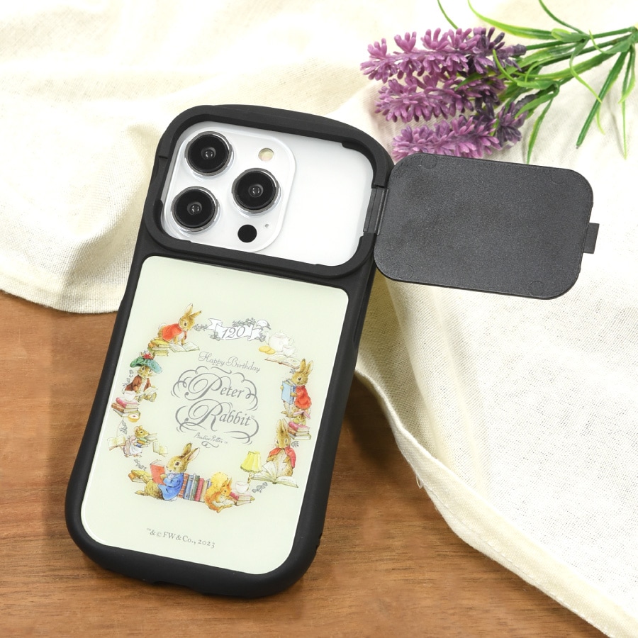 ピーターラビット(TM) iPhone14 / 14 Pro / 13 / 13 Pro / 12 / 12 Pro 対応 ハイブリッドガラスケース