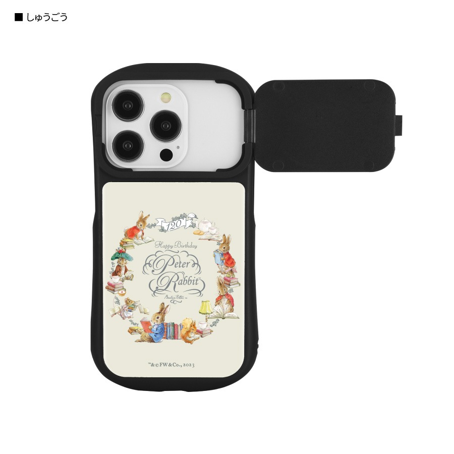 ピーターラビット(TM) iPhone14 / 14 Pro / 13 / 13 Pro / 12 / 12 Pro 対応 ハイブリッドガラスケース