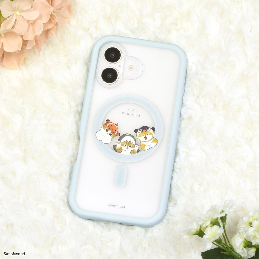 モフ　16 mofusand iPhone16 MagSafe 対応 プランプフレームケース | ま行