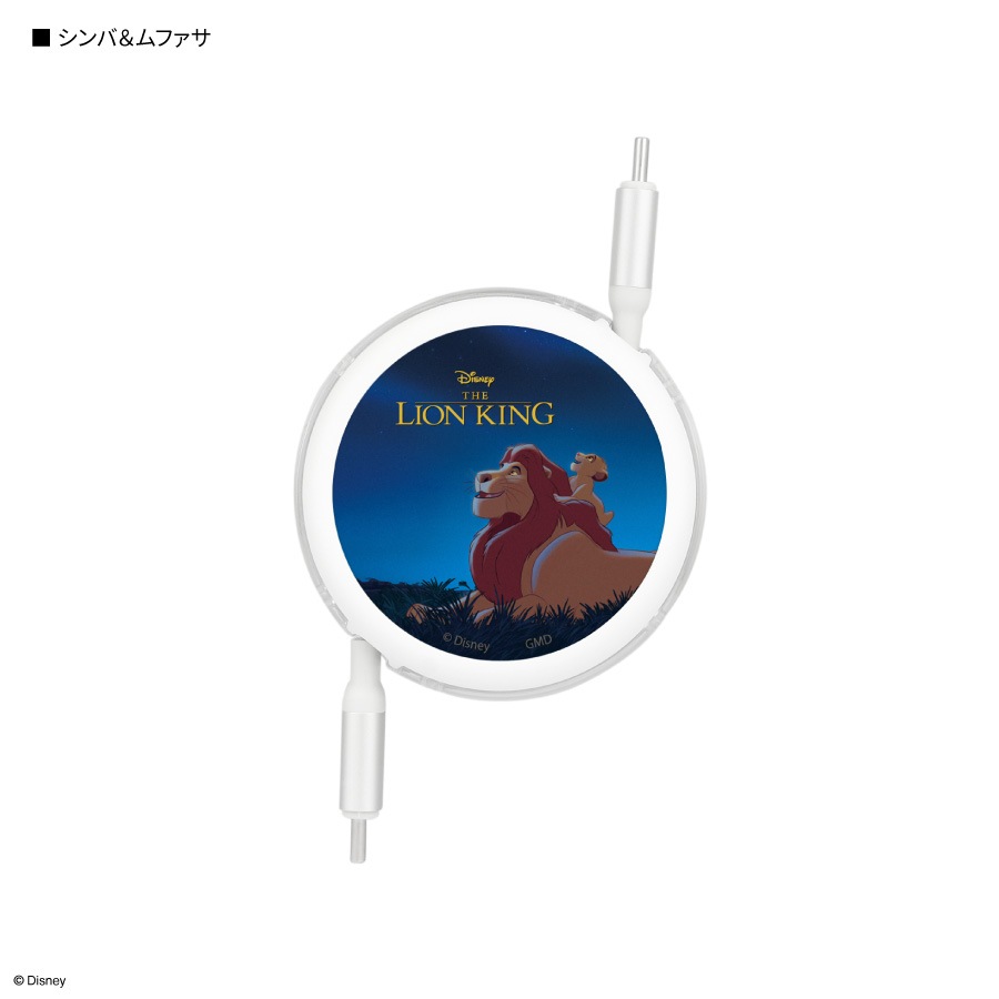 ディズニーキャラクター ／ PD60W 対応 USB2.0 リール式 Type-C ケーブル