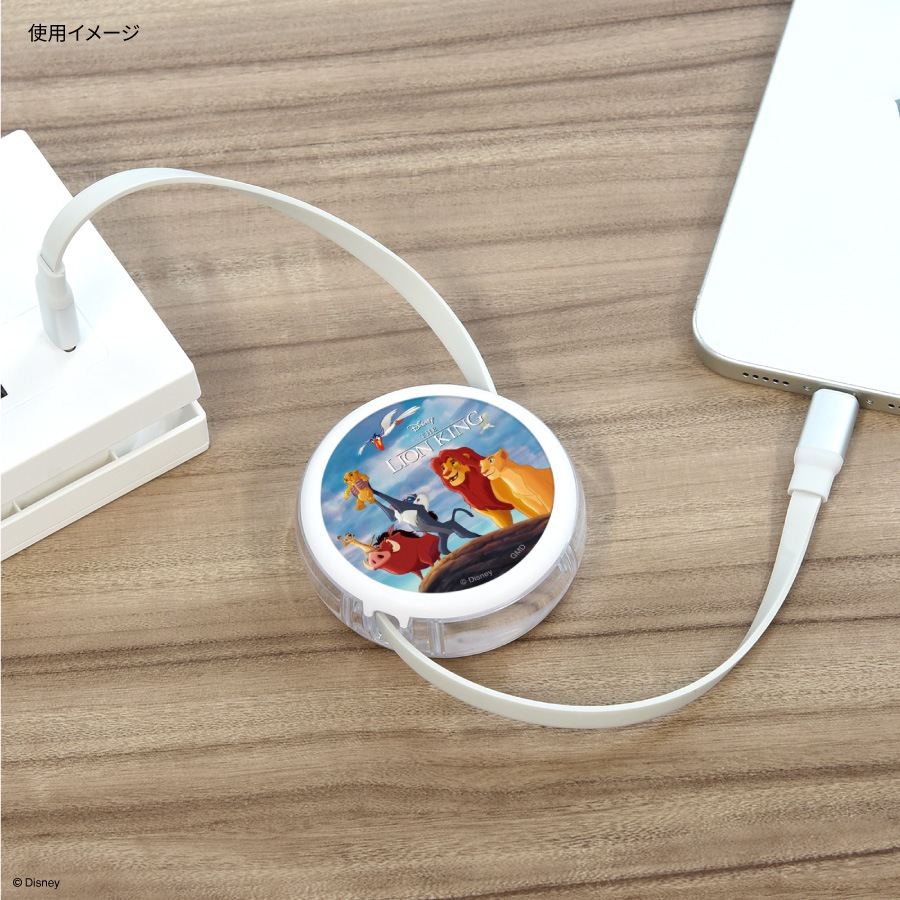 ディズニーキャラクター ／ PD60W 対応 USB2.0 リール式 Type-C ケーブル